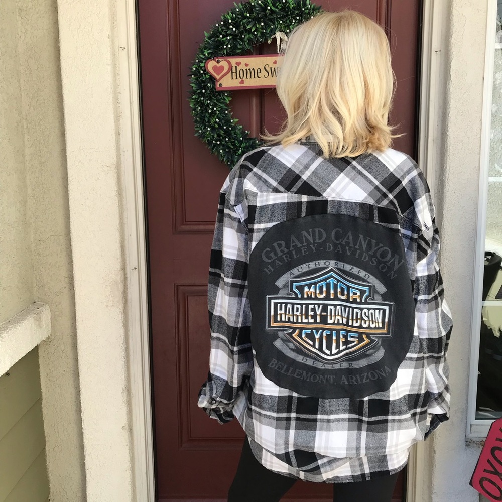 ✨Custom Harley Davidson Flannel😍
